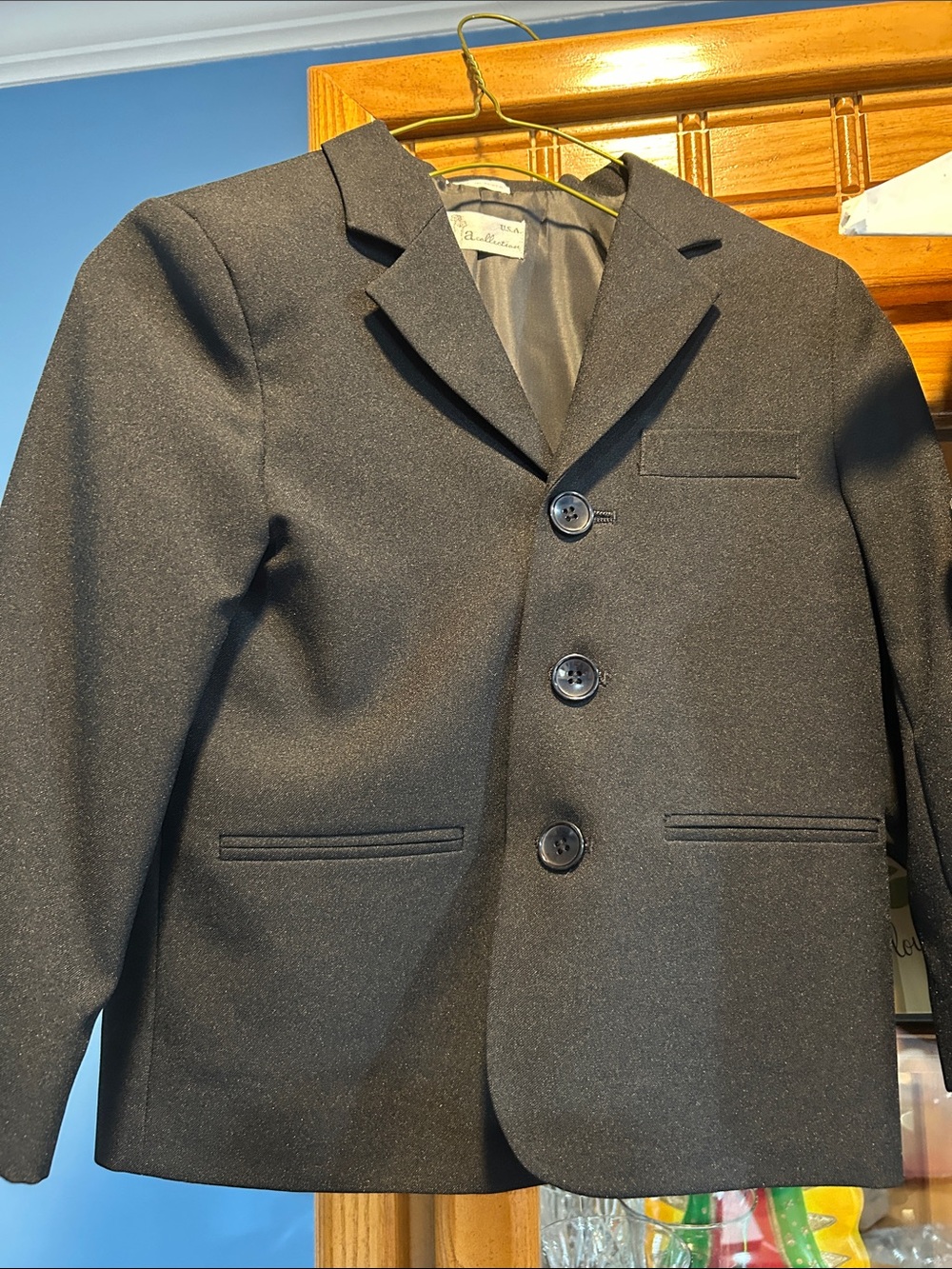 Classic Black Boys' Blazer - Tailored Three-Button Jacket